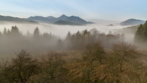 Misty morning in mountains Time-lapse
