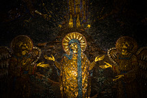 tile mosaic of the ascension of Mary 