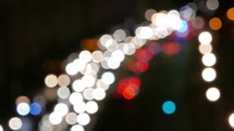 stopped cars and headlights in heavy traffic - bokeh