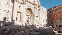 Shadows defining the shape of marvellous statues in Rome 