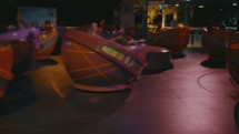 spinning tea cup ride at an amusement park 