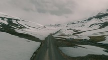 road through a winter landscape 
