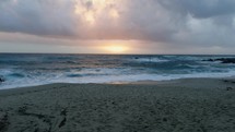 ocean coast at first light of sunrise 