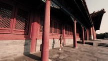 woman walking in China 