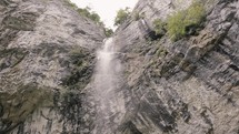 waterfall over a cliff 
