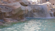 The tranquillity of water into Trevi Fountain, Rome 