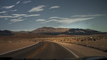 Driving through Death Valley national park