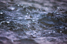 rain on choppy water 