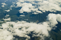 A view of the clouds from high in the sky