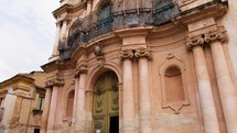 Ancient Sicilian baroque church. Ragusa Italy 