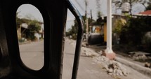 Driving through the streets in the Philippines