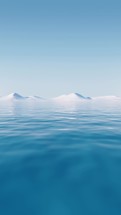 Lake and water surface background, 3d rendering.
