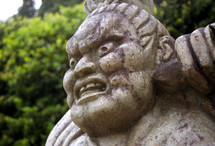 scary Japanese statue