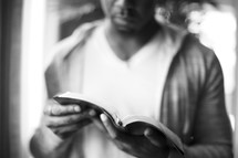 A man reading the bible