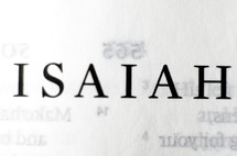 Title of the book of Isaiah up close