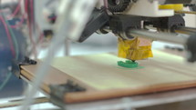 a 3D printer in action 