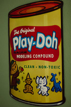 vintage Play-Doh tin sign 