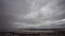 Geyser close up view in iceland