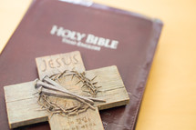 cross on a Bible 