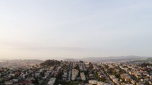 Aerial Shot of Neighborhood in San Francisco Early In The Morning
