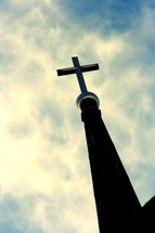 Church top with cross