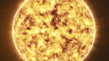 close-up view: The Sun's scorching surface