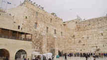 The wailling wall at the old city of Jerusalem in Israel