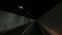 traveling through a road tunnel 