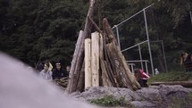 logs for a bonfire 