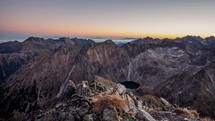 Sunrise morning in Alps mountains Time lapse
