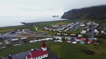 Vik church view in Iceland