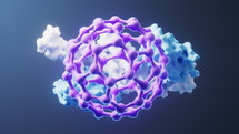 Biological protein and molecule, 3d rendering.