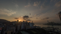 Hong Kong view at sunset