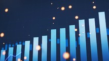 Statistical graph with business finance concept, 3d rendering.
