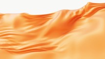 Flowing orange cloth background, 3d rendering.
