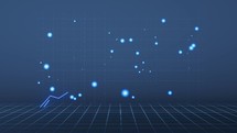 Statistical graph with business finance concept, 3d rendering.
