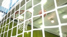 missed shot, basketball and net 