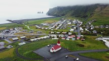 Vik church view in Iceland