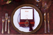 Place setting fall table design event wedding 