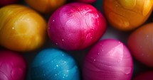 Colorful easter eggs. Happy Easter. Colorful painted easter eggs