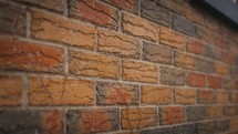 Brick wall background in calming overcast day
