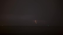 Timelapse of night thunderstorm over the sea