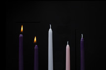 burning advent candles 