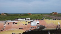 Aerial view of the Abandoned airfield