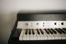 An electronic piano keyboard.