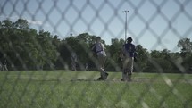 boys playing baseball 
