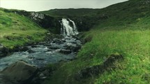 waterfall and stream in Iceland 