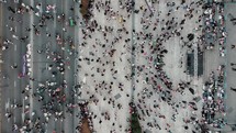 Protest Aerial View	