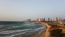 Sunrise on the beach in Tel Aviv
