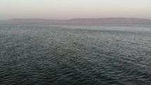 low flyover over the sea of Galilee 